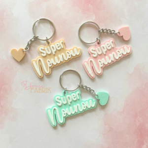 Porte-clé 3D "Super Nounou" / "Super ATSEM"