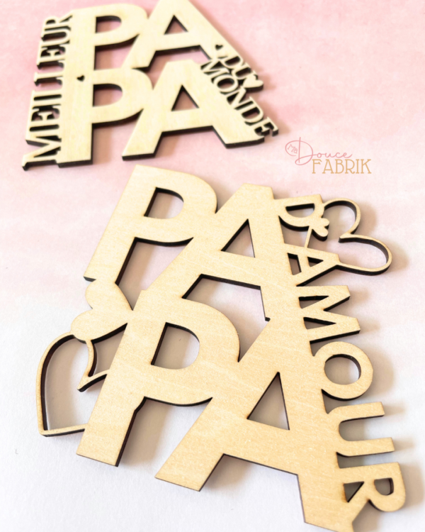 Dessous de Tasse en Bois "PAPA" – Image 2