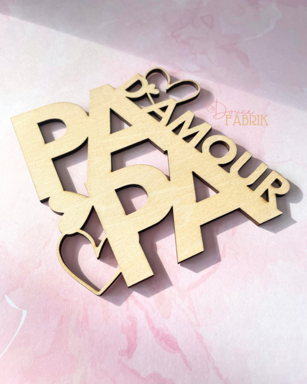 Dessous de Tasse en Bois "PAPA" – Image 4