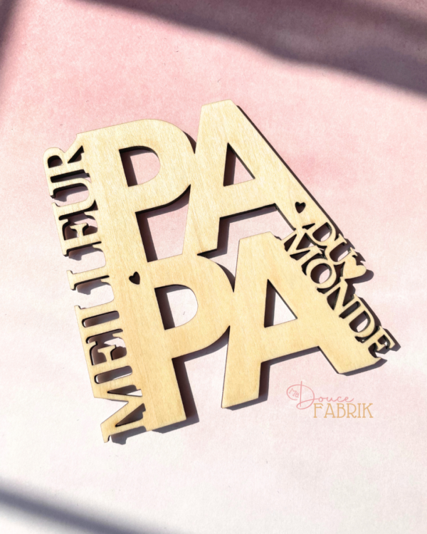 Dessous de Tasse en Bois "PAPA" – Image 5