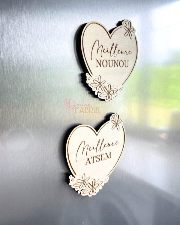 Magnet en Bois "Meilleure Nounou / ATSEM / Maîtresse / Maître" – Image 3