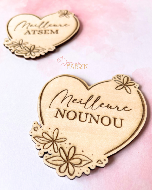 Magnet en Bois "Meilleure Nounou / ATSEM / Maîtresse / Maître" – Image 2