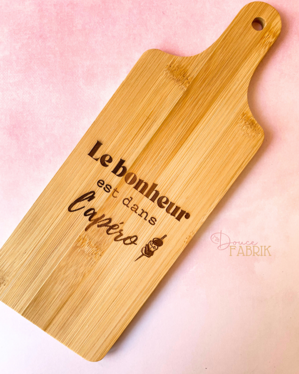 Planche Apéro Personnalisée en Bambou - L'Idée Cadeau Originale