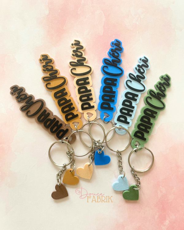 Porte clé PAPA d'amour / PAPA chéri – Image 3