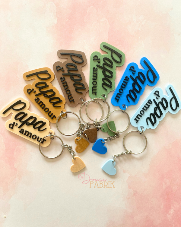 Porte clé PAPA d'amour / PAPA chéri – Image 2