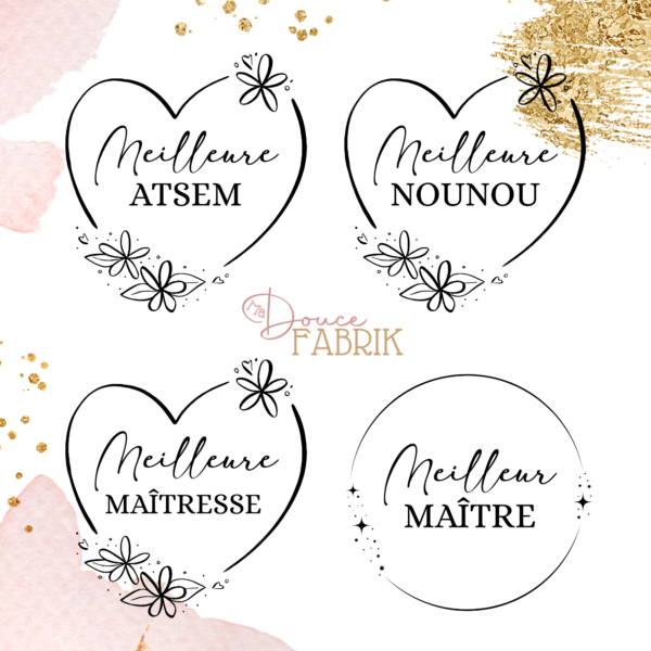 Magnet en Bois "Meilleure Nounou / ATSEM / Maîtresse / Maître" – Image 4