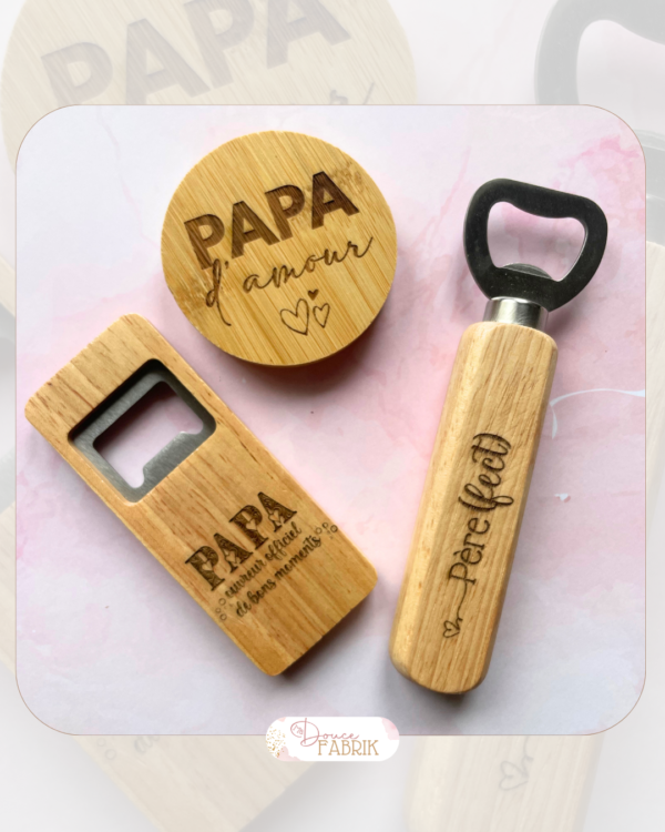 Décapsuleurs en Bois pour Papa – L'Art de Trinquer avec Élégance et Caractère !