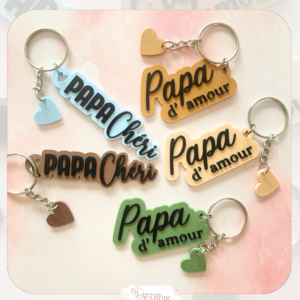 Porte clé PAPA d'amour / PAPA chéri