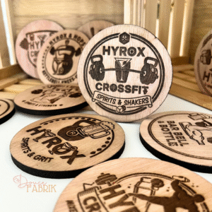 Dessous de verre bois gravés CrossFit & Hyrox