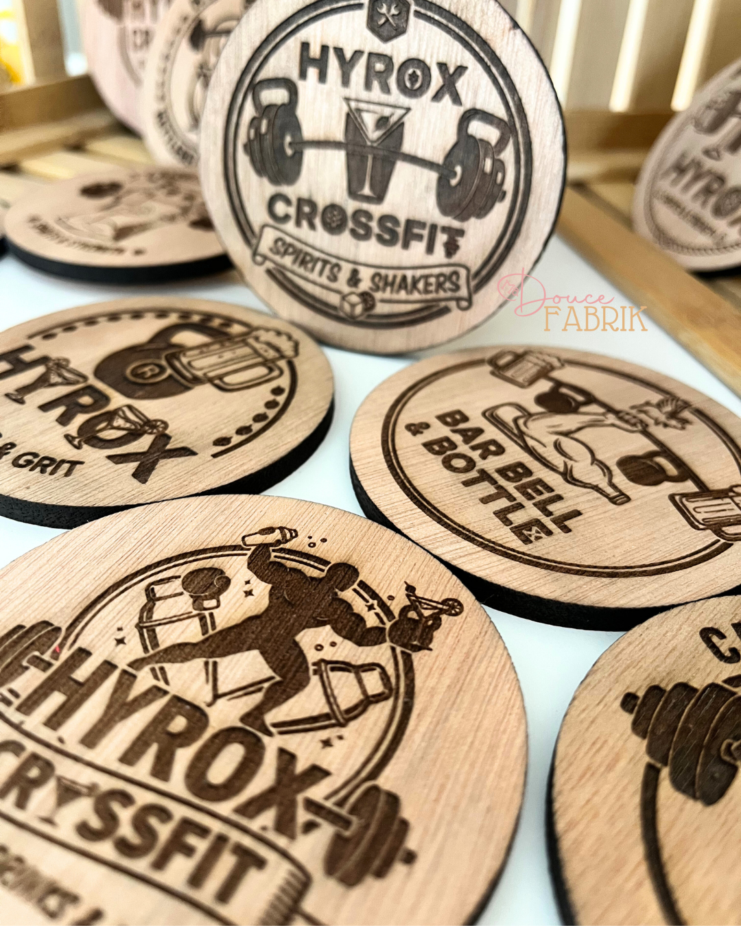 Dessous de verre bois gravés CrossFit & Hyrox – Image 2