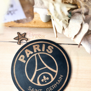 Plaque décorative en bois personnalisée – Logo d’équipe de football