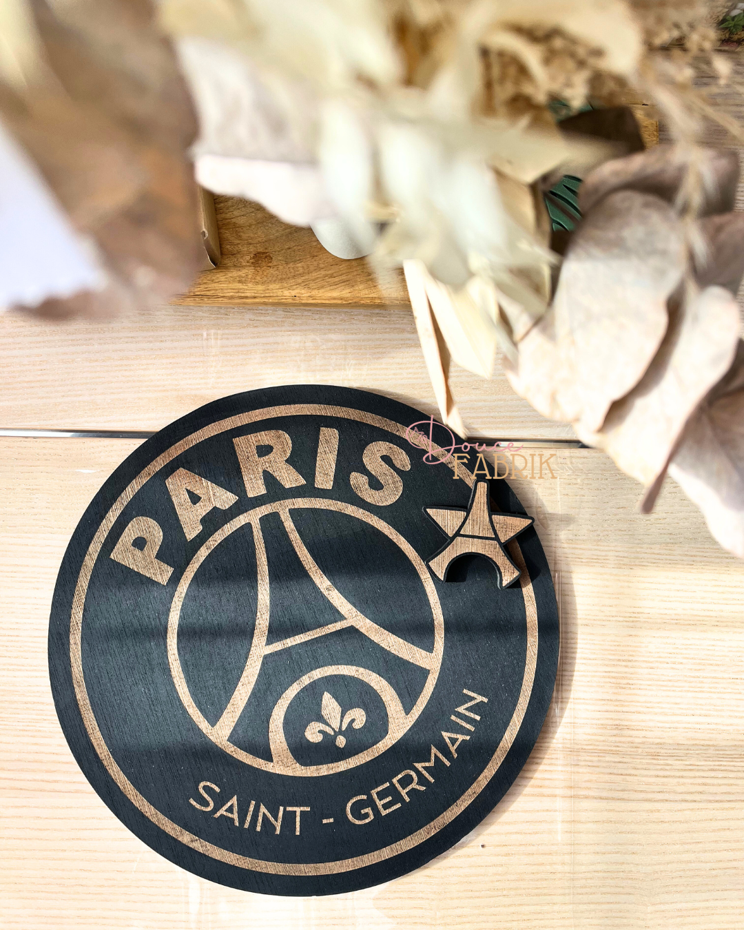 Plaque décorative en bois personnalisée – Logo d’équipe de football – Image 2