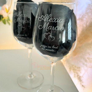 Verres à vin personnalisés gravés
