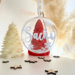 Boule Neigeuse et Prénom 3D