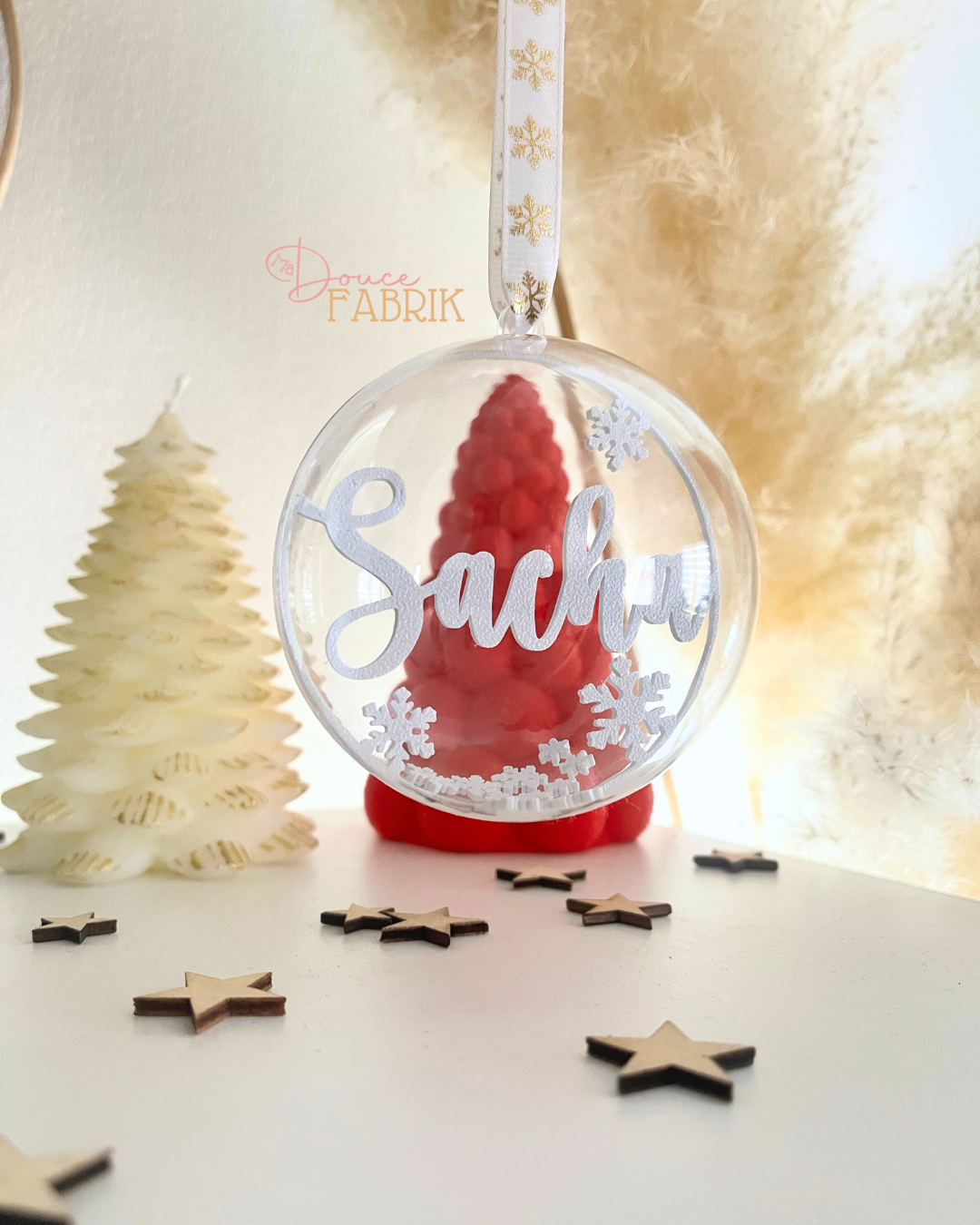 Boule Neigeuse et Prénom 3D