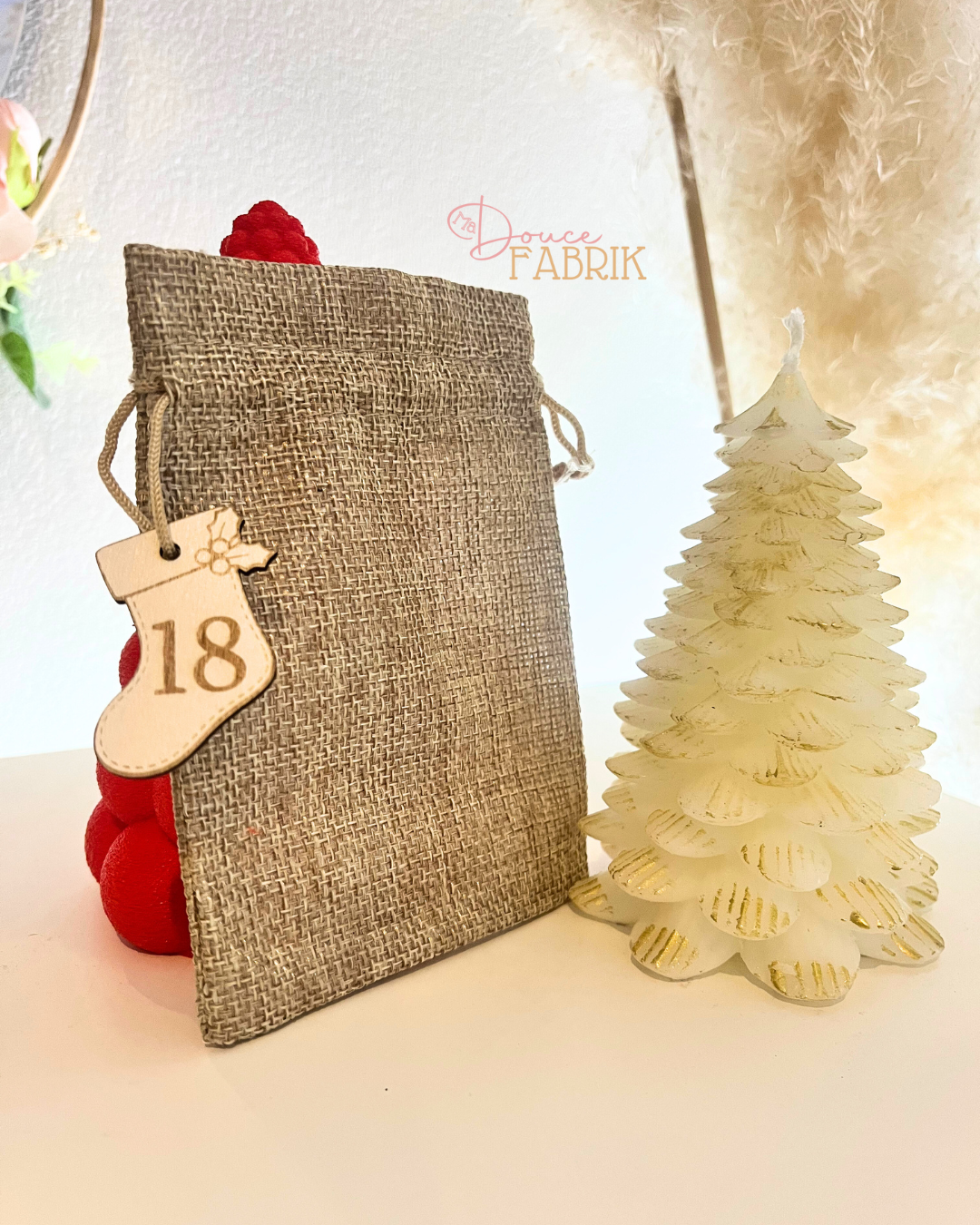 Calendrier de l'Avent à Personnaliser dans un Panier Kraft – Image 4