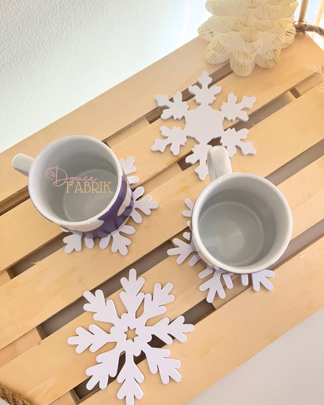 Dessous de verre flocon – Lot de 4, impression 3D – Image 5