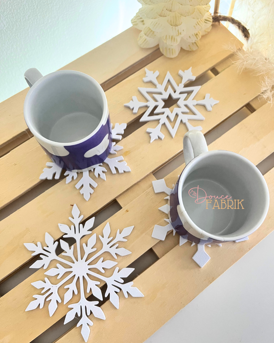 Dessous de verre flocon – Lot de 4, impression 3D – Image 4