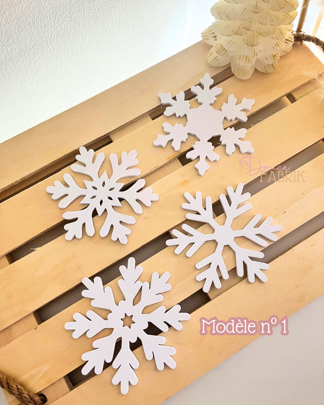 Dessous de verre flocon – Lot de 4, impression 3D – Image 3