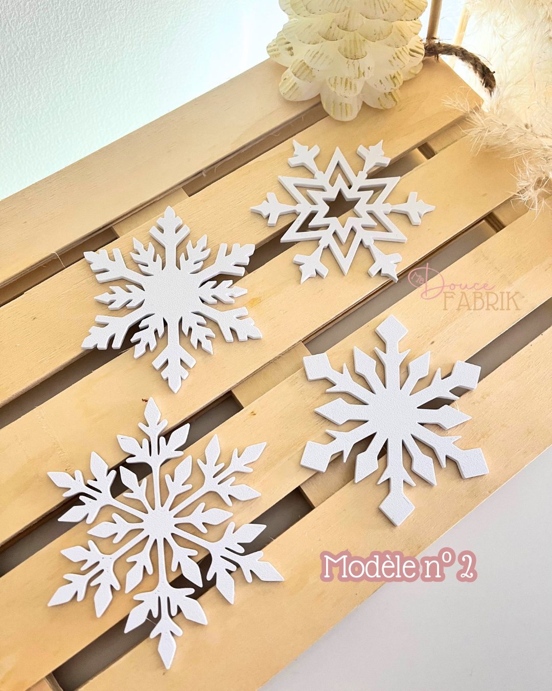 Dessous de verre flocon – Lot de 4, impression 3D – Image 2