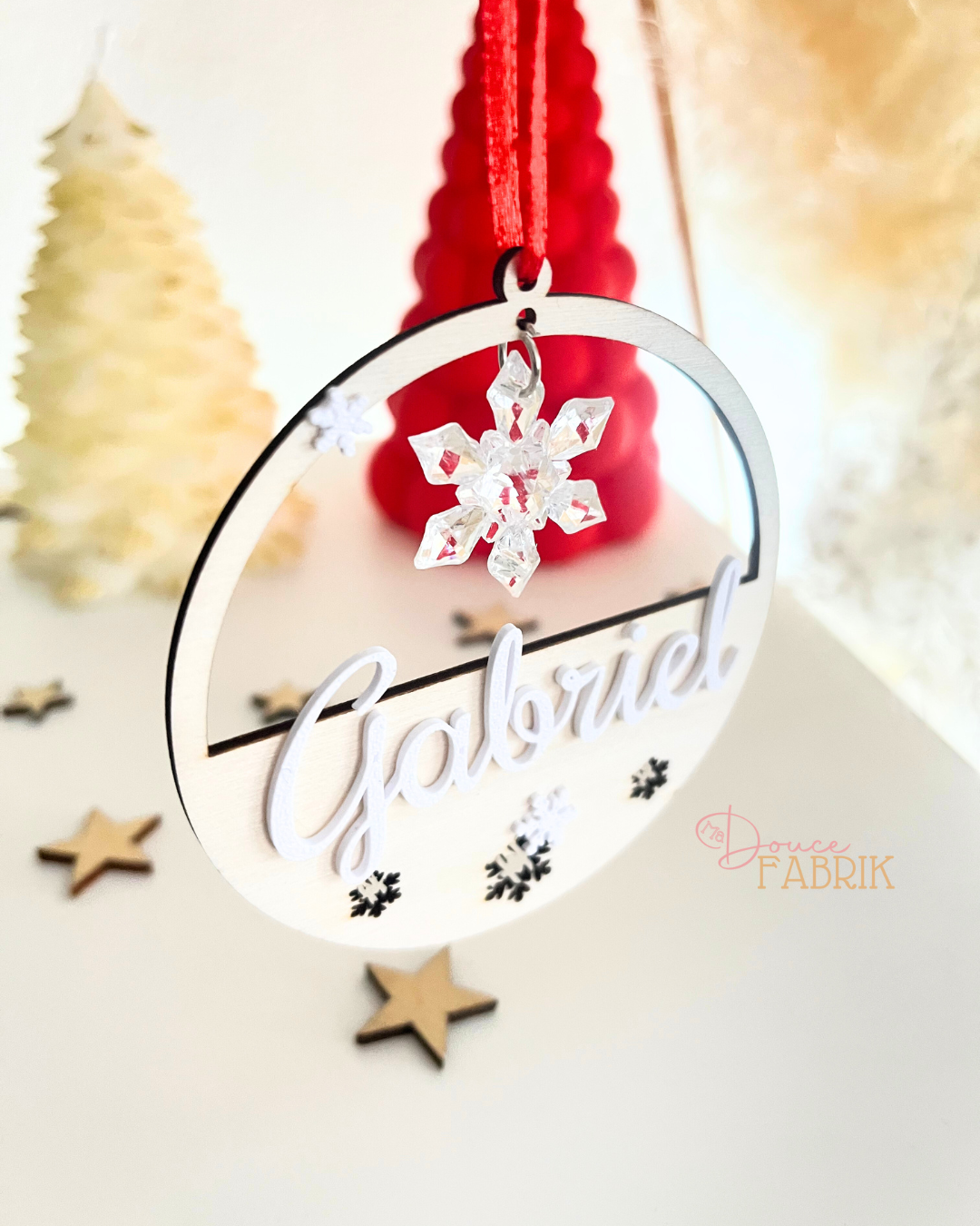 Suspension de Noël personnalisée « Cristal de Flocons » – Image 2