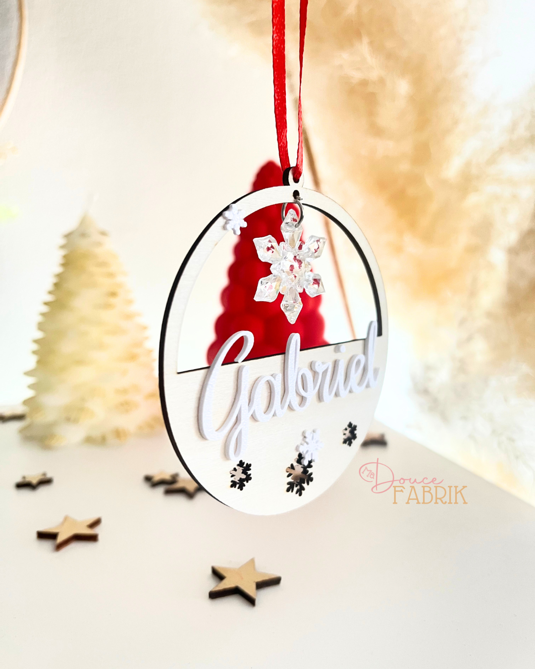 Suspension de Noël personnalisée « Cristal de Flocons » – Image 4