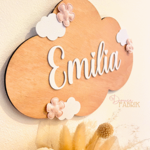 Plaque de Porte Nuage Personnalisée