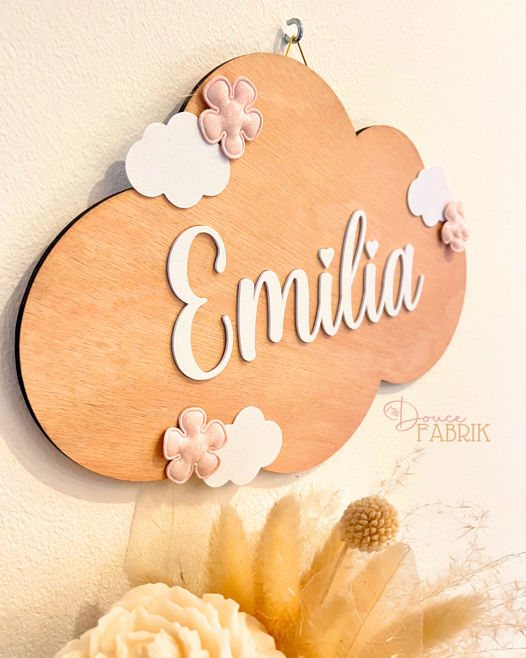 Plaque de Porte Nuage Personnalisée