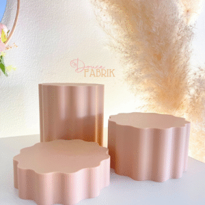 Trio de Podiums d'Exposition Ondulés