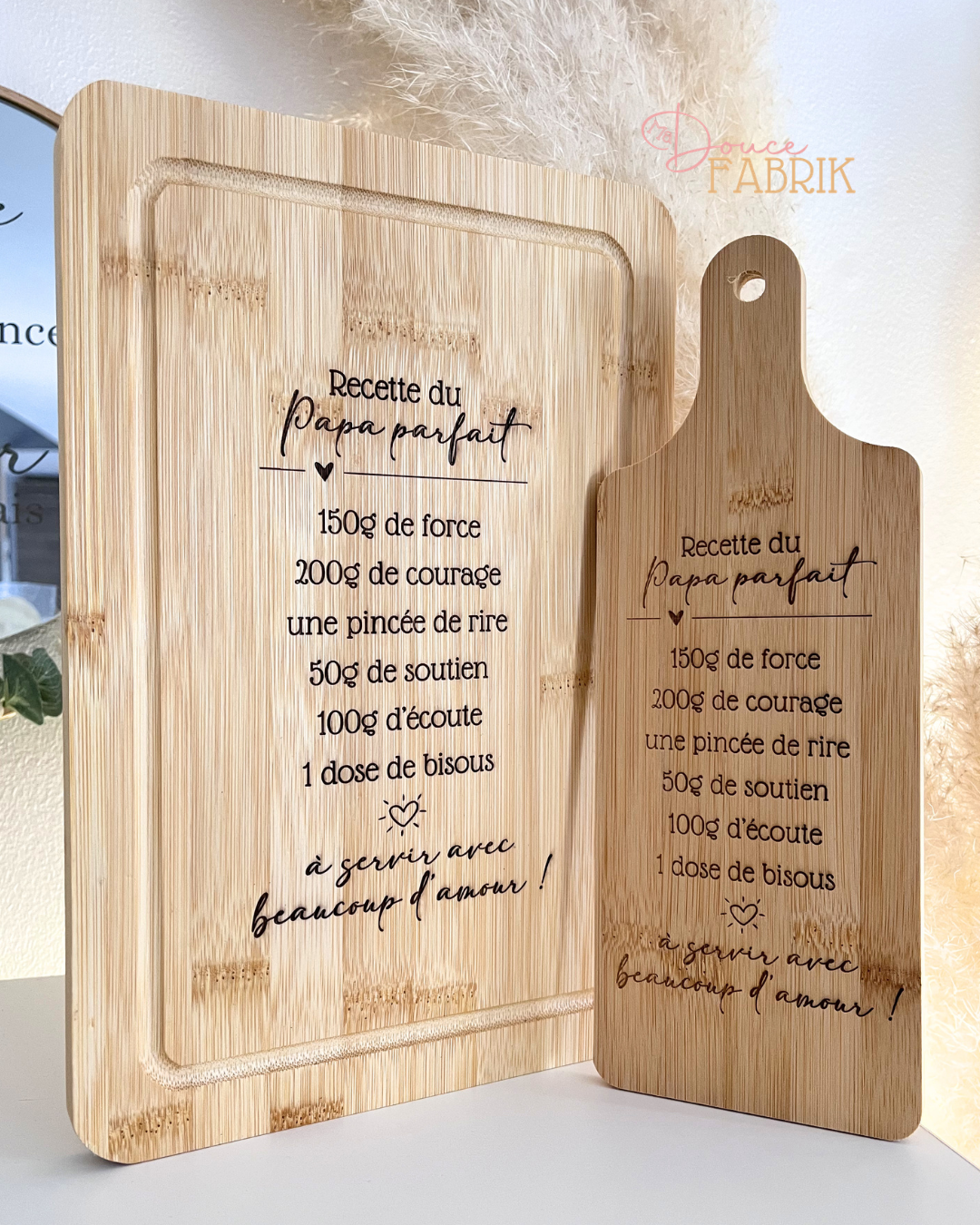 Planche à Découper Gravée "Recette du Papa Parfait"